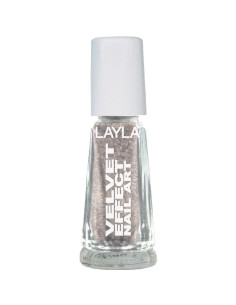 Layla Velvet Effect 03 taupe microfibras nail art
