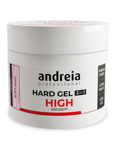 Andreia Hard Gel 2in1 Soft Pink construcción 200 ml