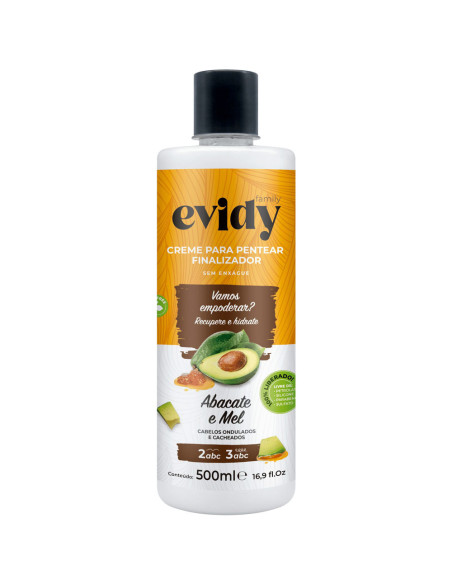 Creme de Pentear Evidy Family Abacate e Mel 500ml Finalizador