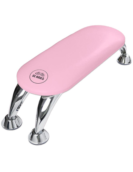 Cojín de apoyo manicura y pedicura rosa con soporte