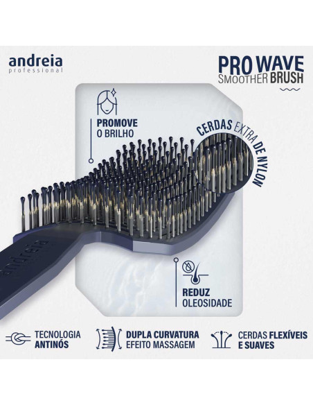 Andreia Pro Wave Smoother Brush Night Blue cepillo