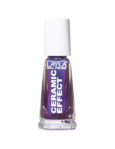 Verniz Layla Ceramic Effect 64 10ml Roxo Cintilante