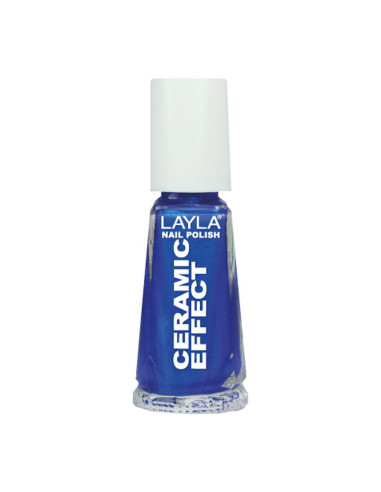 Verniz Layla Ceramic Effect 95 10ml Azul Cintilante