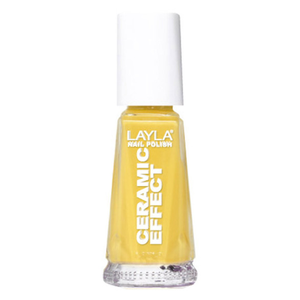 Layla Ceramic Effect 41 esmalte amarillo con destellos 10 ml