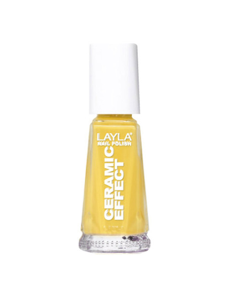 Layla Ceramic Effect 41 esmalte amarillo con destellos 10 ml