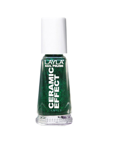 Verniz Layla Ceramic Effect 54 10ml Verde Diamantado