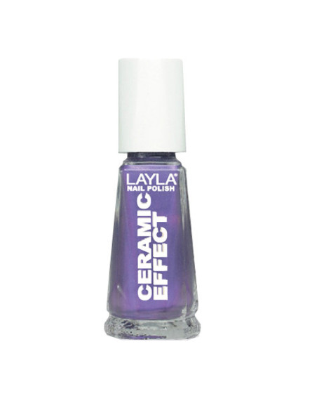 Layla Ceramic Effect 71 esmalte violeta con destellos 10 ml
