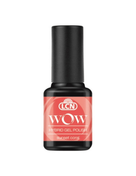 Verniz Híbrido LCN WOW Hybrid Gel Sunset Coral 8ml Laranja