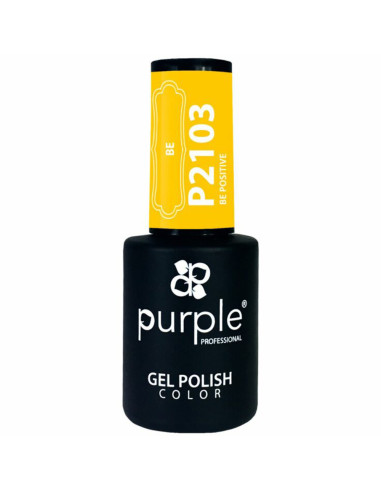 Verniz Em Gel Purple P2103 Be Positive 10ml Amarelo Dourado