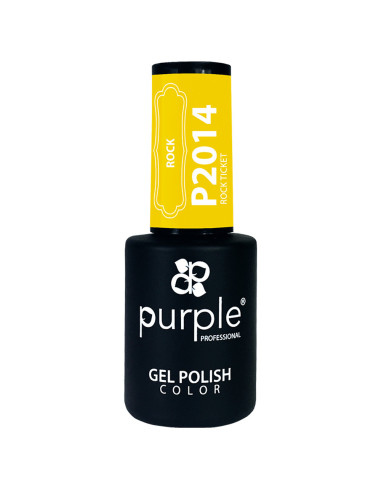 Verniz Em Gel Purple P2014 Rock Ticket 10ml Amarelo Radiante