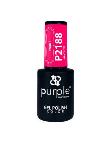 Verniz em Gel Purple P2188 I Want Love 10ml Rosa