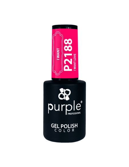 Verniz em Gel Purple P2188 I Want Love 10ml Rosa