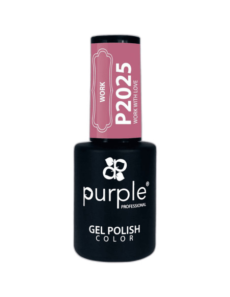 Verniz em Gel Purple P2025 Work With Love 10ml Vermelho Rosado