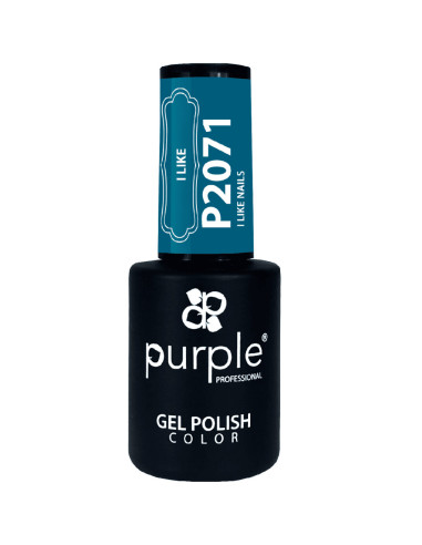 Verniz em Gel Purple P2071 I Like Nails 10ml Azul Oceano