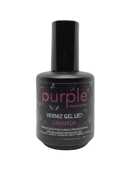 Verniz Gel Purple Led Granada 15ml Rosa Choque