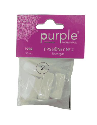 Nail Tip Purple Sidney nº2 50 Uni