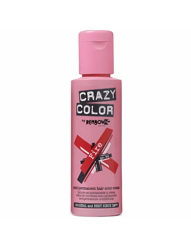 Tintura Semi-Permanente Em Creme Crazy Color Fire (Vermelho Vibrante) nº 56 100ml