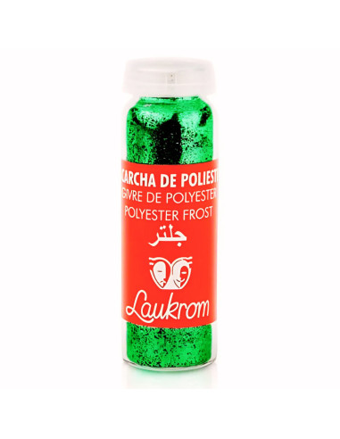 Glitter De Poliéster Laukrom 8g Cor Verde