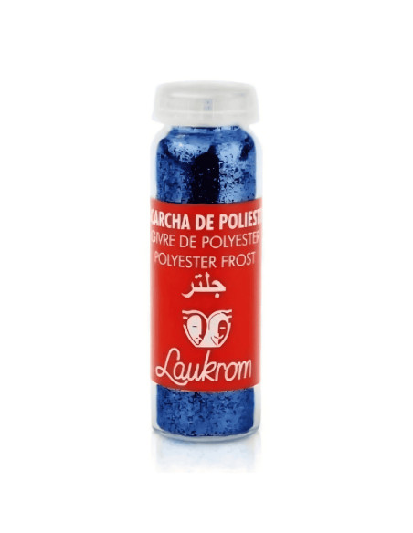 Glitter De Poliéster Laukrom 8g Cor Azul