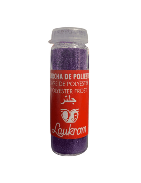 Glitter De Poliéster Laukrom 8g Cor Violeta