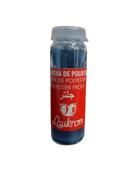 Glitter De Poliéster Laukrom 8g Cor Turquesa