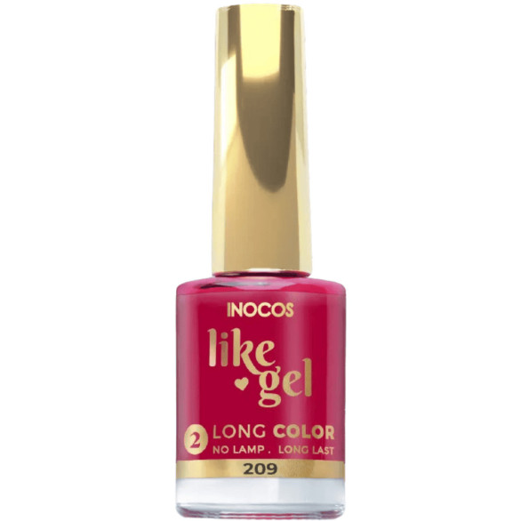 Esmalte efecto gel Inocos Like Gel 209 11 ml Rojo Imperial