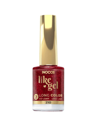 Verniz Efeito Gel Inocos Like Gel 210 11ml Vermelho Cristalizado