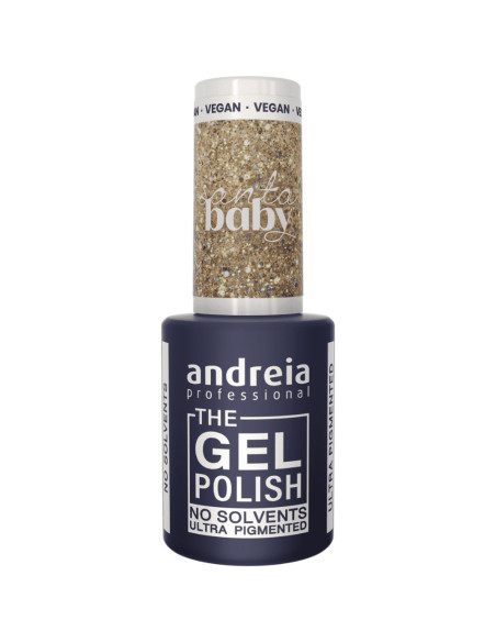 Verniz Gel Andreia Professional The Gel Polish Santa Baby SB4 Glitter Dourado Holográfico