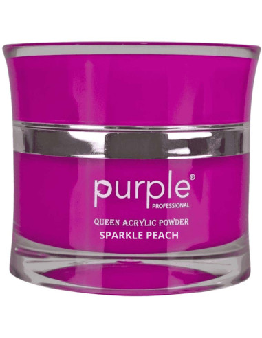 Pó Acrílico Purple Queen Sparkle Peach P1426 30gr Pêssego Cintilante