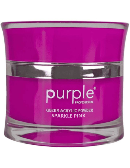 Pó Acrílico Purple Queen Sparkle Pink P1425 30gr Rosa Cintilante