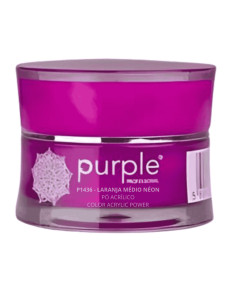 Pó Acrílico Purple P1436 5g Laranja Médio Néon