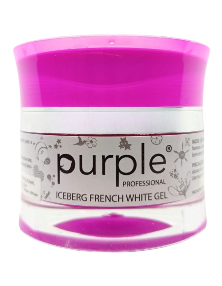 Gel de Construção Purple Iceberg French White gel P413 25gr Branco