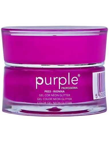 Color Gel Purple P859 Rionna 5g Azul Claro Néon Glitter