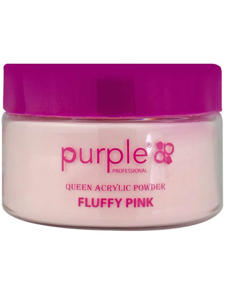 Pó Acrílico Purple Queen Fluffy Pink P1570 200gr Rosa Claro