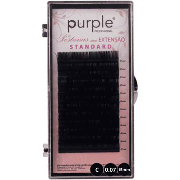 Extensiones de pestañas Purple Standard C 0.7, 15 mm