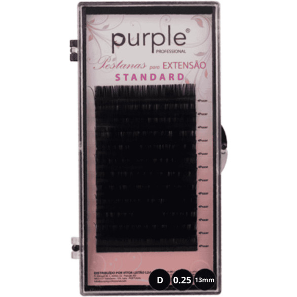 Extensiones de pestañas Purple Standard D 0.25, 13 mm