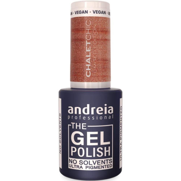 Andreia The Gel Polish Chalet Chic CH5 esmalte semipermanente castaño metalizado