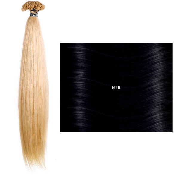 SHE Hair Extensions extensiones naturales de queratina 30–40 cm 10 unidades