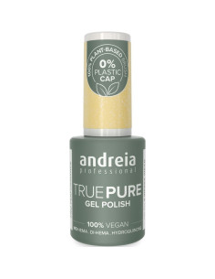 Andreia True Pure T54 esmalte semipermanente amarillo mantequilla con brillo suave 10,5 ml