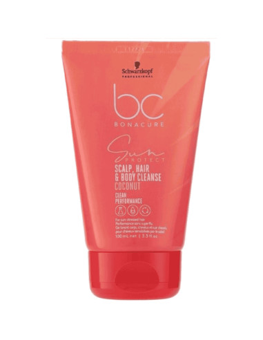Shampoo 3 em 1 Bonacure Sun 200ml - Cabelo e Corpo, Limpeza Refrescante Sem Sulfatos