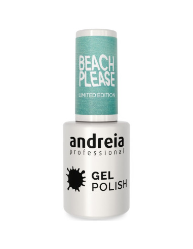 Esmalte Gel Andreia Professional Beach! Please! BP2 Azul Turquesa con Reflejos Verdes