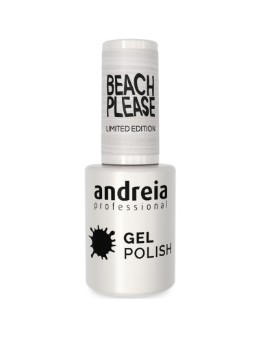 Esmalte Gel Andreia Professional Beach! Please! BP1 Blanco Metálico