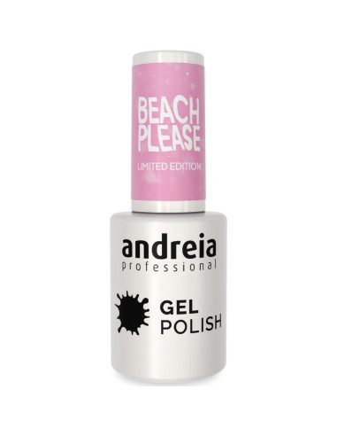 Esmalte Gel Andreia Professional Beach! Please! BP6 Violeta-Rosado Claro Con Glitter Sutil