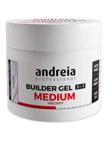 Andreia Builder Gel 3 EN 1 Clear Viscosidad Media 200g