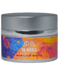 GL Nails polvo acrílico White blanco 40 g