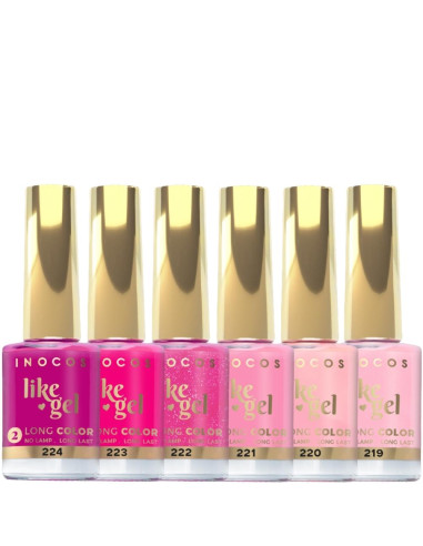 Colección Esmalte Like Gel INOCOS Atitude Rosa