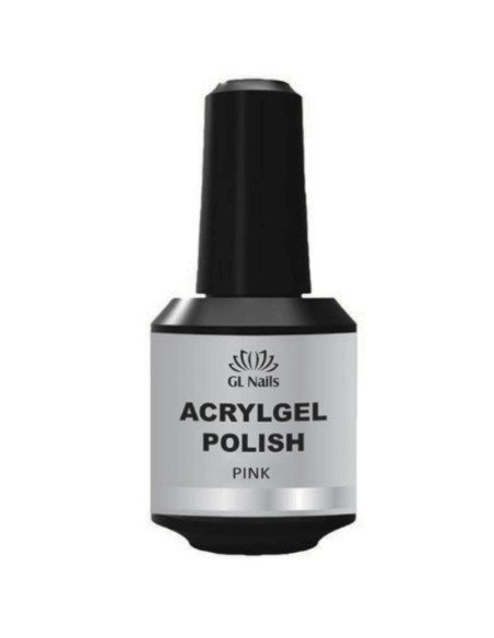 Base e Alongamento Acrylgel Polish Pink GL Nails 15ml – Com Fibras para Reforço e Extensão da Unha