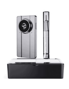 Excellent Pro torno de uñas portátil gris 40 000 rpm 2