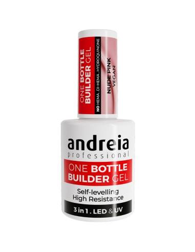 Gel Constructor Todo en Uno 3 EN 1 Nude Pink Baja Viscosidad 14ml Andreia
