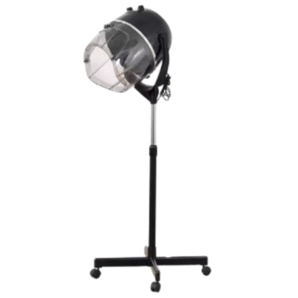 Secador de casco negro de pie 1200 W
